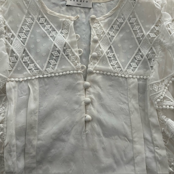 Sandro blouse fine lace - Picture 7 of 11